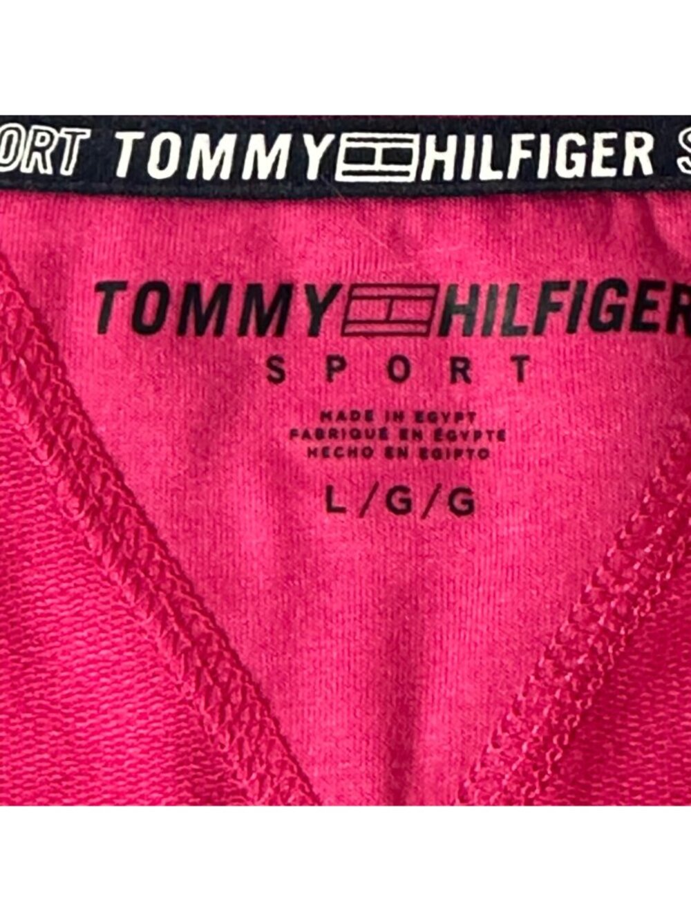 Tommy Hilfiger Sport Stripe Tank Dress Elasticized Waist Pink/White Large Beach - Picture 4 of 10